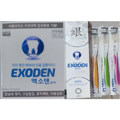 엑소덴 분말치약*엑소덴 은나오칫솔 세트